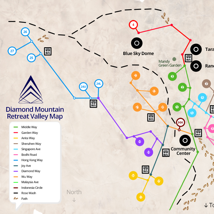 Diamond Mountain Retreat Valley Map